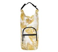 Borsa da trasporto funzionale con lupo bianco e oro, borsa per il trasporto a tracolla, adatta a bottiglie da 567 g, 680,4 g, 907,2 g, 1134 g, Lupo fresco bianco e oro, 1 size