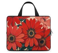Borsa da trasporto per computer portatile da 15 pollici con fiore rosso giapponese, borsa per computer da uomo e donna, borsa messenger per lavoro, fiore rosso giapponese, 15 pollici, fiore rosso