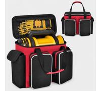 Borsa da trasporto per gonfiaggio pneumatici 20V MAX DCC020IB, con quattro tasche per kit di ricarica, strisce riflettenti macchiate per trovare facilmente e fondo ispessito (solo borsa) (rosso)