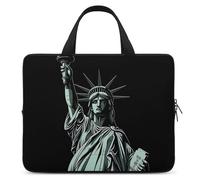 Borsa da trasporto per laptop da 17 pollici, motivo Statua della Libertà, borsa per computer da uomo e donna, borsa messenger per lavoro, motivo statua della libertà, 17 pollici, motivo statua della