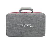 Borsa da trasporto per PS5 pro Borsa a tracolla Console Controller Accessori Custodia protettiva portatile da viaggio Borsa di stoccaggio di grande capacità Accessori da gioco (grigio Con logo)