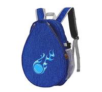 Borsa da trasporto per racchette da tennis per bambini, borsa da viaggio, custodia per il trasporto, impermeabile, con cerniera, zaino per palline, viaggi, giocatori (blu scuro)