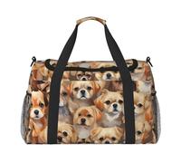 Borsa da trasporto pieghevole con stampa di cani Labrador Retriever di grande capacità, per viaggi di fine settimana in aereo