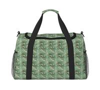 Borsa da trasporto pieghevole con stampa di fiori di mandorlo dipinto, elegante, con cerniera impermeabile, per gite del fine settimana