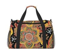 Borsa da trasporto pieghevole con stampa patchwork africana in tessuto con cerniera impermeabile per le gite del fine settimana