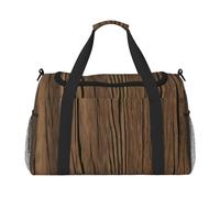 Borsa da trasporto pieghevole elegante con stampa a grana di legno con cerniera impermeabile per la borsa del fine settimana