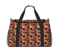 Borsa da trasporto pieghevole elegante con stampa di palme con cerniera impermeabile per le gite del fine settimana