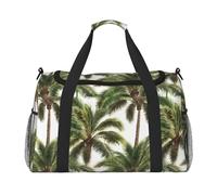 Borsa da trasporto pieghevole elegante con stampa di palme con cerniera impermeabile per le gite del fine settimana