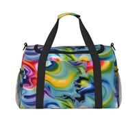 Borsa da trasporto pieghevole elegante con stampa tie dye con cerniera impermeabile per le gite del fine settimana