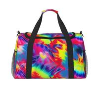 Borsa da trasporto pieghevole elegante con stampa tie dye con cerniera impermeabile per le gite del fine settimana
