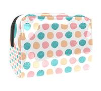 Borsa da trucco con motivi punteggiati per borsa da viaggio portatile organizer per articoli da toeletta Beauty Bag per le donne, Multicolore 06, 18.5x7.5x13cm/7.3x3x5.1in, Beauty Case
