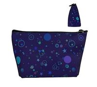 Borsa da trucco cosmetica da donna, borsa da toilette oscura misteriosa magica con stelle gotiche, divertente portamonete portatile da toilette, astuccio per matite da viaggio all'aperto