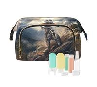 Borsa da trucco da viaggio da uomo in bicicletta sulle colline Borse cosmetiche di grande capacità per le donne, Multicolore, Taglia unica, casual