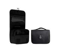 Borsa da trucco da viaggio organizer impermeabile per articoli da toeletta da donna Neceser Bagno Gancio Sacchetto di lavaggio Gancio Sacchetto di Immagazzinaggio, Nero , Taglia unica