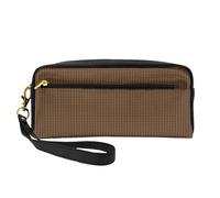 Borsa da trucco elegante da donna con stampa con ananas e scritta in inglese "Viaggio" per la scuola e l'ufficio
