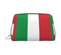 Borsa da trucco in pelle con stampa bandiera italiana per donna borsa da toilette da viaggio per articoli da toeletta borsa cosmetica