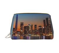 Borsa da trucco in pelle da donna per borsa alla moda sacchetto cosmetico durevole portatile da viaggio borsa da toilette da donna ragazze carino borse da bagno/razzi cartoni animati, Notte Canada,
