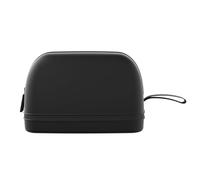 Borsa da trucco in silicone con doppia cerniera per le donne Organizzatori cosmetici portatili per viaggi e archiviazione domestica, Nero , Taglia unica