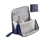 Borsa Da Trucco Multiuso In Tessuto Oxford Di Grande Capacità,Borsa Da Trucco Magnetica Con Supporto,Grande Capacità,Da Toilette Portatile Per Pennelli (Marina)