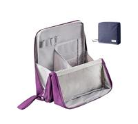 Borsa Da Trucco Multiuso In Tessuto Oxford Di Grande Capacità,Borsa Da Trucco Magnetica Con Supporto,Grande Capacità,Da Toilette Portatile Per Pennelli (Viola)