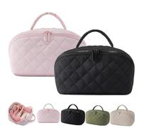 Borsa da trucco Petition for donna, borsa impermeabile con apertura a 180°, organizer for articoli da toeletta e pennelli(2pcs E)