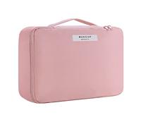 Borsa da Trucco, pochette trucchi, Beauty Case da Viaggio Donna Borsa da Toilette, organizer per cosmetici per donne e ragazze[con porta pennelli e astuccio staccabile] (Rosa)