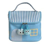 Borsa da trucco portatile Borsa cosmetica da viaggio Borsa da toilette di grande capacità Borsa da bagno Borsa per la cura della pelle Bella Casa Borsa per la cura, Celeste, Bohemian