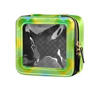 Borsa da trucco trasparente giallo-verde sfumata Valentine Love Beauty Bags Mini contenitori per il trucco per viaggiare