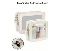 Borsa da trucco trasparente piccola, può essere utilizzata come portafoglio; Borsa da trucco mini trasparente, adatta per l'uso scolastico; Borsa da trucco da viaggio trasparente carina; Borsa da truc