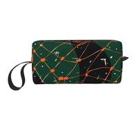 Borsa da trucco vintage a rete da basket resistente all'acqua organizer da viaggio per donne e uomini borsa per cosmetici con cerniera piccola borsa portatile per attrezzi