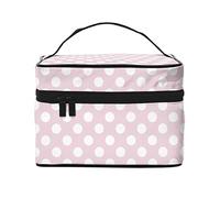 Borsa da trucco Wave Point, da viaggio cosmetici da donna e ragazza, grande organizer per trucco, toeletta portatile, rosa