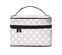 Borsa da trucco Wave Point, da viaggio cosmetici da donna e ragazza, grande organizer per trucco, toeletta portatile, viola e bianca