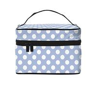 Borsa da trucco Wave Point, da viaggio cosmetici da donna e ragazza, grande organizer per trucco, toeletta portatile, blu