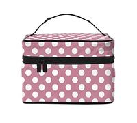 Borsa da trucco Wave Point, da viaggio cosmetici da donna e ragazza, grande organizer per trucco, toeletta portatile, rosa intenso