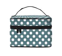 Borsa da trucco Wave Point, da viaggio cosmetici da donna e ragazza, grande organizer per trucco, toeletta portatile, verde