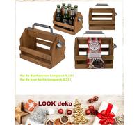 Männerhandtasche Bier-Holz-Six-Pack-Biergeschenke-Bieerträger Per 6x 0,33L