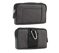 Borsa da Uomo Clip da Cintura Sacchetto per Cellulari, Custodia da Cintura per Smartphone Nero, 6.5" Denim Marsupio con Clip Fondina Porta Cellulare Orizzontale Borsello per Outdoor Campeggio Viaggio