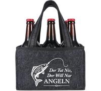 Borsa da uomo per birra, portabottiglie per 6 bottiglie, borsa in feltro riutilizzabile come regalo per papà, nonno e per pensionamento, istituto federale per birre dolcetti, compleanno per tutte le