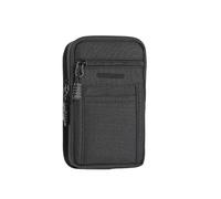 Borsa da uomo universale multicolore verticale nera cintura portatile cambia chiave appesa borse portaoggetti in vita telefono cellulare(Black)