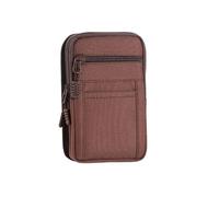 Borsa da uomo universale multicolore verticale nera cintura portatile cambia chiave appesa borse portaoggetti in vita telefono cellulare(Coffee color)