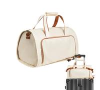 Borsa da viaggio, 2 in 1 convertibile Suit Travel Bag, 20,98 x 12,99 x 12,01 pollici Foldable Duffle with Shoulder Strap, for Weekend Getaways, and Travel Organization, beige, Se référer au