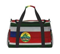 Borsa da viaggio a mano con bandiera delle Hawaii, grande borsa riutilizzabile per la spesa, perfetta per attività all'aperto, sport, campeggio e generi alimentari, nero, Taglia unica