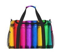Borsa da viaggio a mano con pastelli colorati. Design alla moda, grande capacità di archiviazione, adatta per viaggi di lavoro e brevi viaggi.