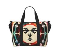 Borsa da viaggio a mano con stampa di cervi con frecce di caccia triangoli borsa da viaggio con cerniera Weekender borsa da notte per donne uomini Carry On