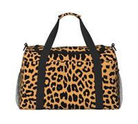 Borsa da viaggio a mano con stampa giraffa, grande borsa per la spesa riutilizzabile, perfetta per attività all'aperto, sport, campeggio e generi alimentari, nero, Taglia unica