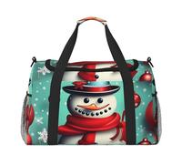 Borsa da viaggio a mano con stampa Merry Christmas Day Weekender Pernottamento Carry On Tote pieghevole Crossbody Bag