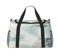 Borsa da viaggio a mano di grande capacità con stampa sullo sfondo del faro ampio spazio per il fine settimana dell'aereo