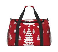 Borsa da viaggio a mano di grande capacità delle borse di viaggio dello spazio della stampa dell'albero di Natale per il fine settimana dell'aereo