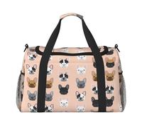 Borsa da viaggio a mano francese, grande, riutilizzabile, perfetta per attività all'aperto, sport, campeggio e generi alimentari, nero, Taglia unica