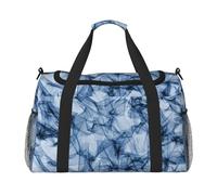 Borsa da viaggio a mano in marmo blu scuro - Grande borsa riutilizzabile per la spesa, perfetta per attività all'aperto, sport, campeggio e generi alimentari, nero, Taglia unica